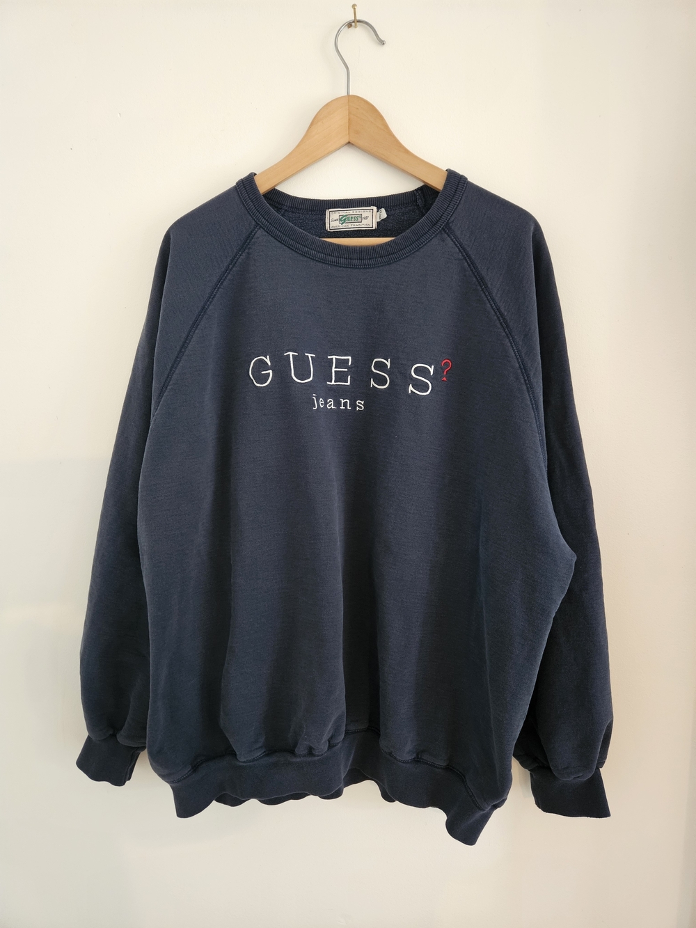 Vintage Guess Jeans Navy Crewneck Sweatshirt Extra Large 90s
